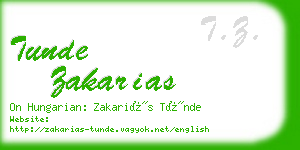 tunde zakarias business card